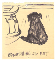 Ed watching Stu eat